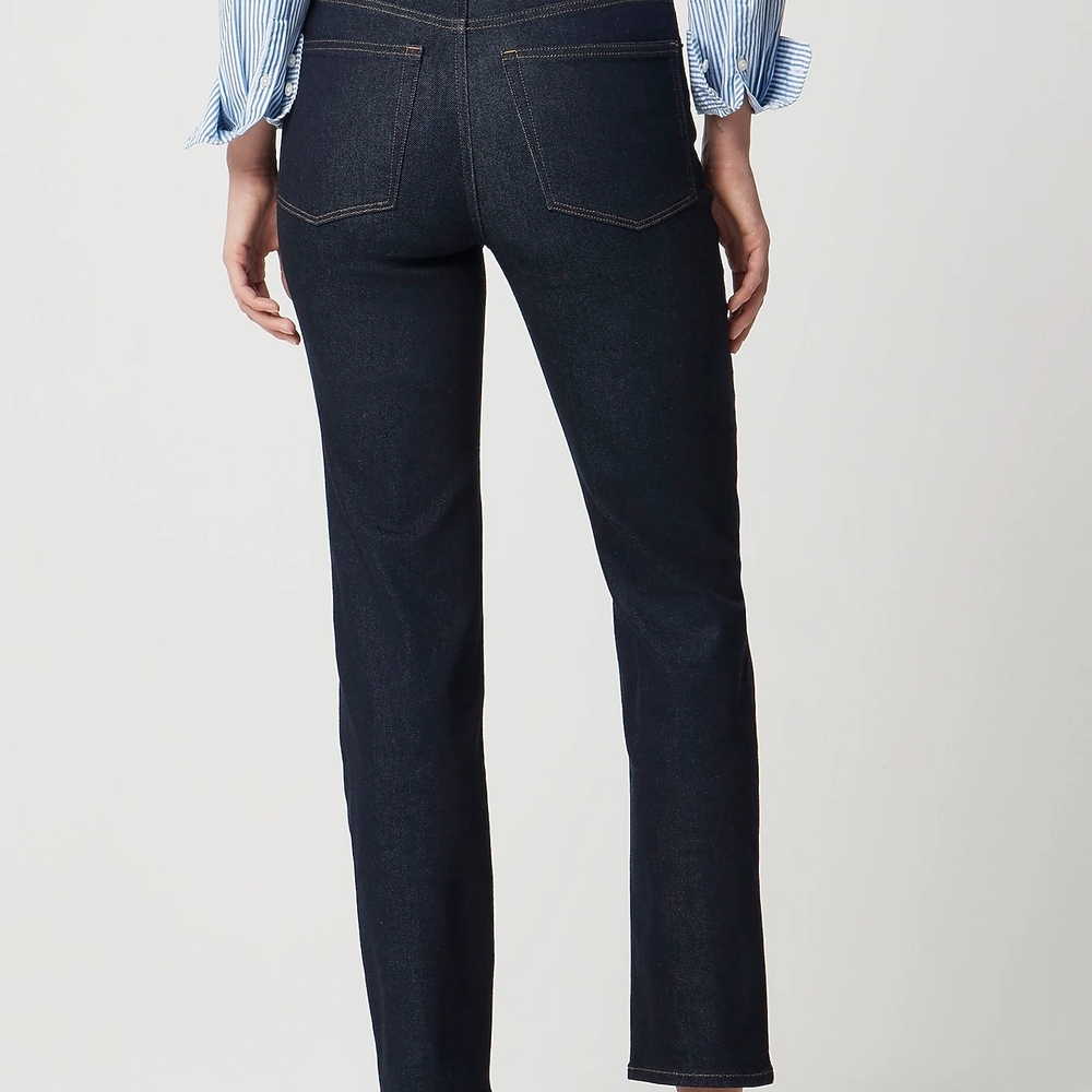 J.Crew Stovepipe Jeans Straight Leg Women's Size 31 Denim Blue Signature Stretch - Picture 2 of 16